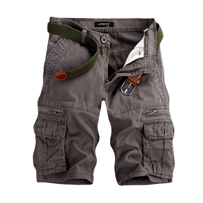 2024 Sommer trend ige Männer Workwear Shorts Cargo-Stil lose gerade Schritt Multi-Pocket lässige Fünf-Punkt-Hosen heiß verkauften Outfit
