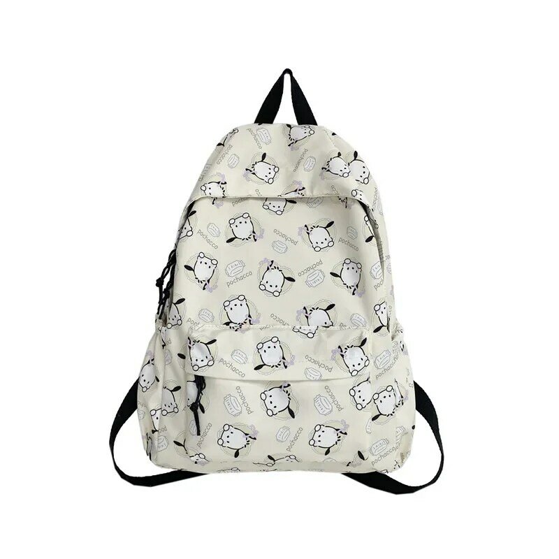 Sanrio Pacha Dog Student Schoolbag, grande capacidade mochila, desenhos animados bonitos, leve, casual, novo