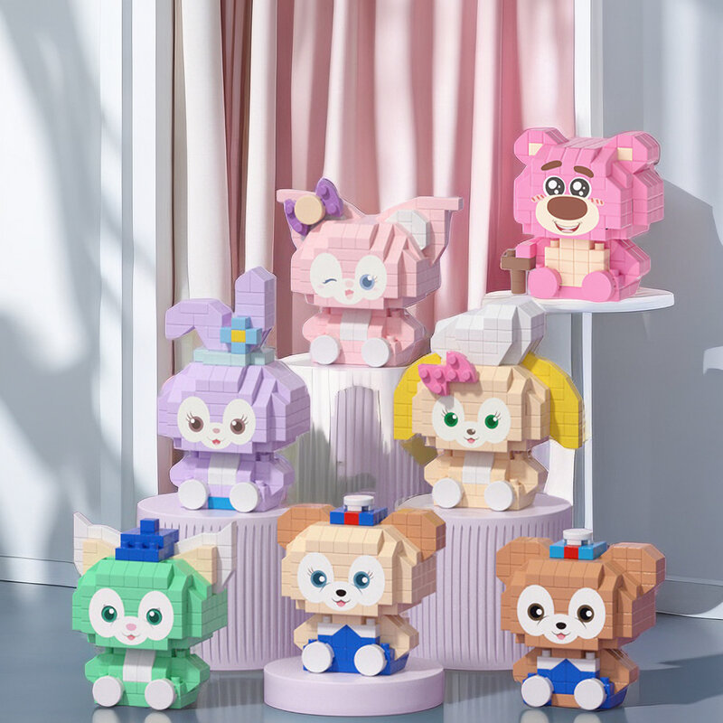 Hallo Kitty Sanrio Baustein Anime Figur Kuromi zusammen gebaut Spielzeug dekorative Ornament Modell Kinder Puzzle Puppen Geschenke