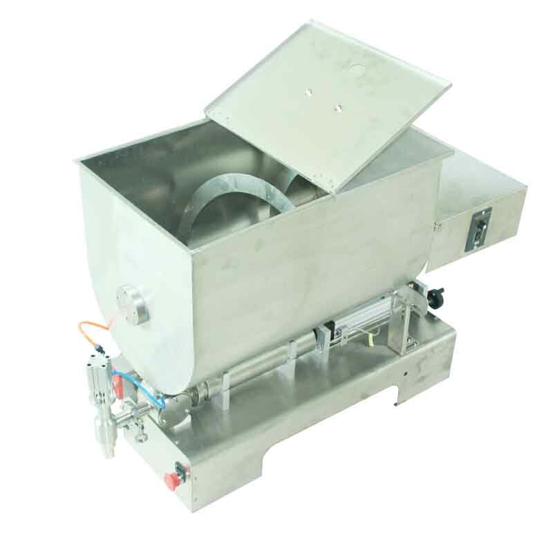 Mesin pengisi pengaduk gaya U hopper mixer filler barang pasta dan bahan cair mesin Botolan, makanan aman SS304 500ml