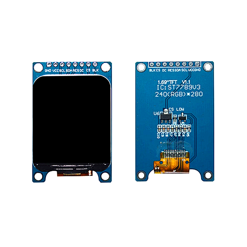1.69 inci modul tampilan TFT warna layar LED LCD IPS HD pengontrol ST7789 antarmuka SPI 240X280