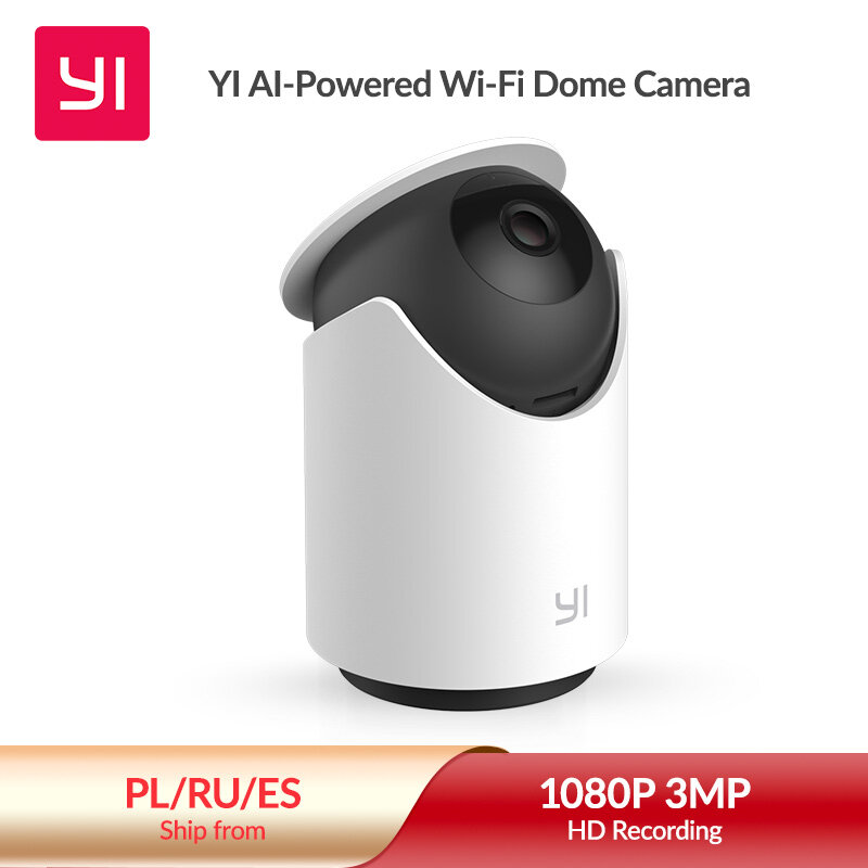 Yi Camera 1080P Wifi Dome Camera Fhd Met Gezichtsdetectie Bewakingscamera 360 ° Auto Cruise Draadloze Nachtzicht Ip Beveiliging