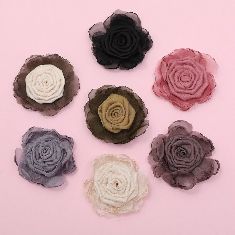 Abalorios de flores de café de estilo coreano para hombres, accesorios de moda para la fabricación de joyas, materiales de bricolaje, 2 piezas