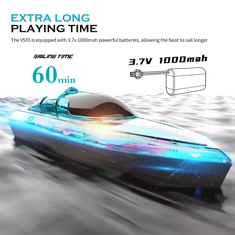 High Speed Control Competitive Boat Remote Control Hold Electronic Motor Vessel Water for Children's Aquatic Games
