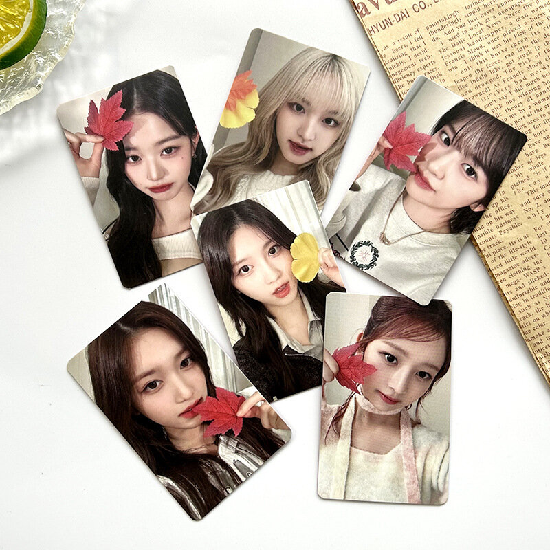 Colección de tarjetas postales de colección KPOP IVE, colección de mediados de otoño, Retrato, foto, Lomo, REI, Wonyoung, LIZ, Gaeul, Leeseo, tarjeta de regalo, 6 piezas por juego