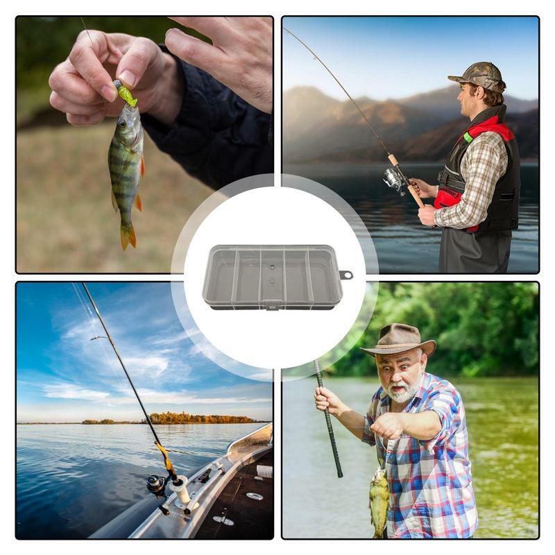 Fishing Bait Tackle Box | Lure 5 Grid Luya Storage Box for Fishing | Five-Grid Design for Beads Lures Hooks Fishing Lure Case