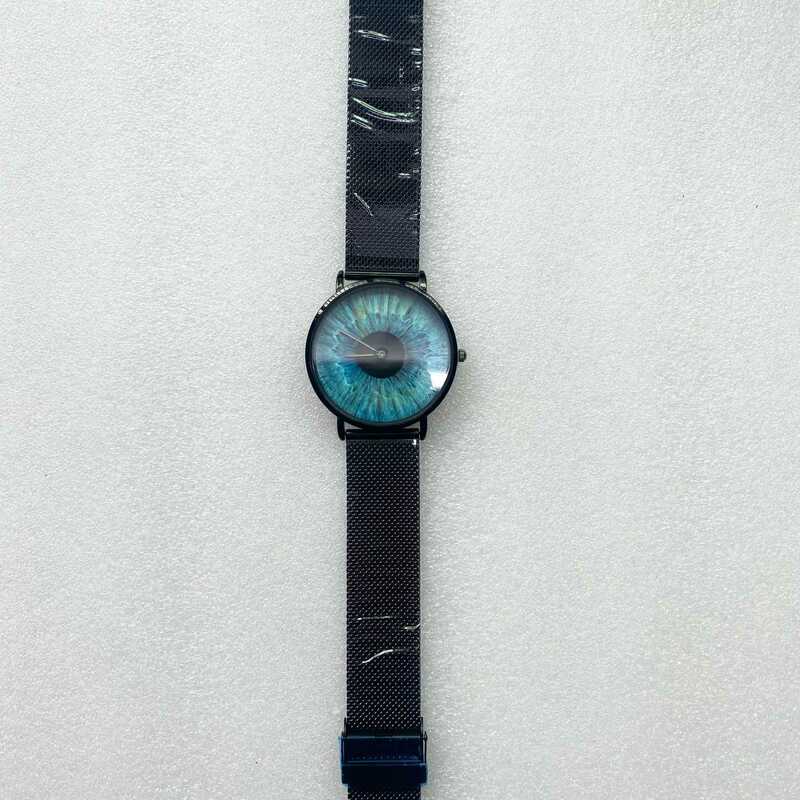 Reloj de Metal negro para mujer, 36mm, caja pequeña de 6mm de grosor, foto personalizada, resistente al agua
