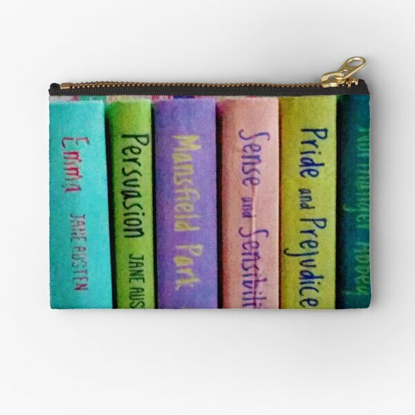 Jane Austen Library  Zipper Pouches Socks Women Key Wallet Packaging Coin Underwear Panties Storage Bag Pocket Pure Men Cosmetic