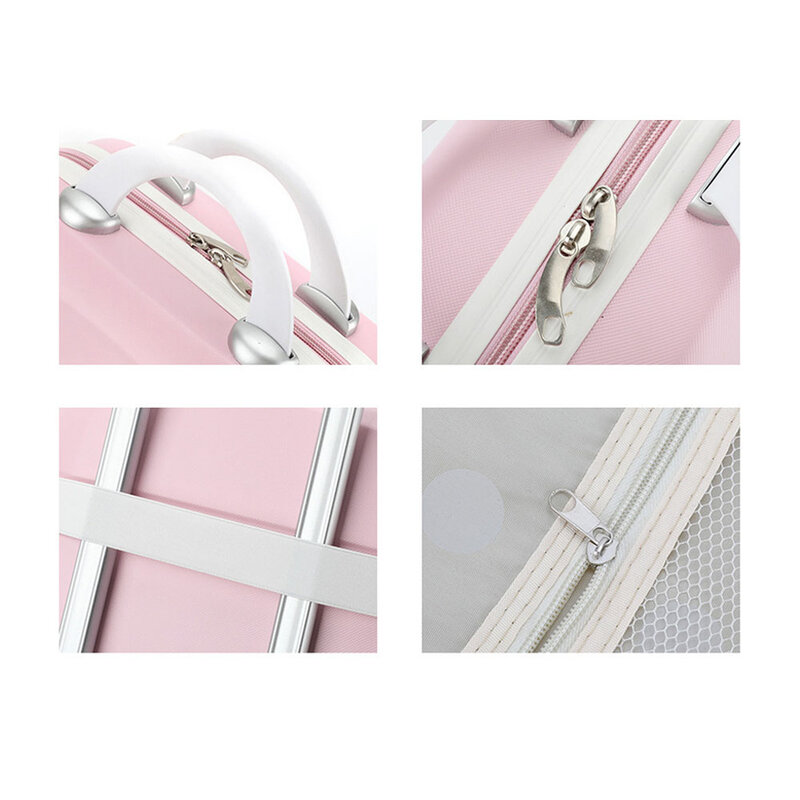 Розовая/синяя/фиолетовая/хаки 14-дюймовая косметичка, маленький женский Дорожный чемодан, сжимающийся материал для багажа, размер: 30-15, 5-23 см