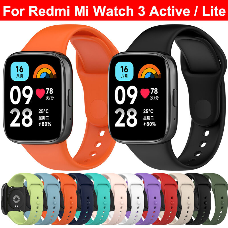 Correa de reloj para Xiaomi Redmi Watch 3, pulsera de reloj inteligente activa, película protectora Lite3