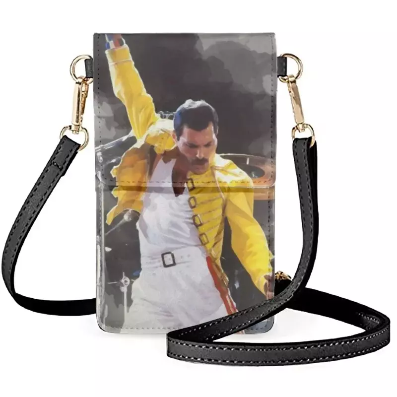 Queen Band Freddie Mercury-cordón con estampado para el cuello, correa para el cuello, tarjeta de identificación, Tarjeta para teléfono móvil, soporte para insignia USB, Porte, autobús, funda para crédito