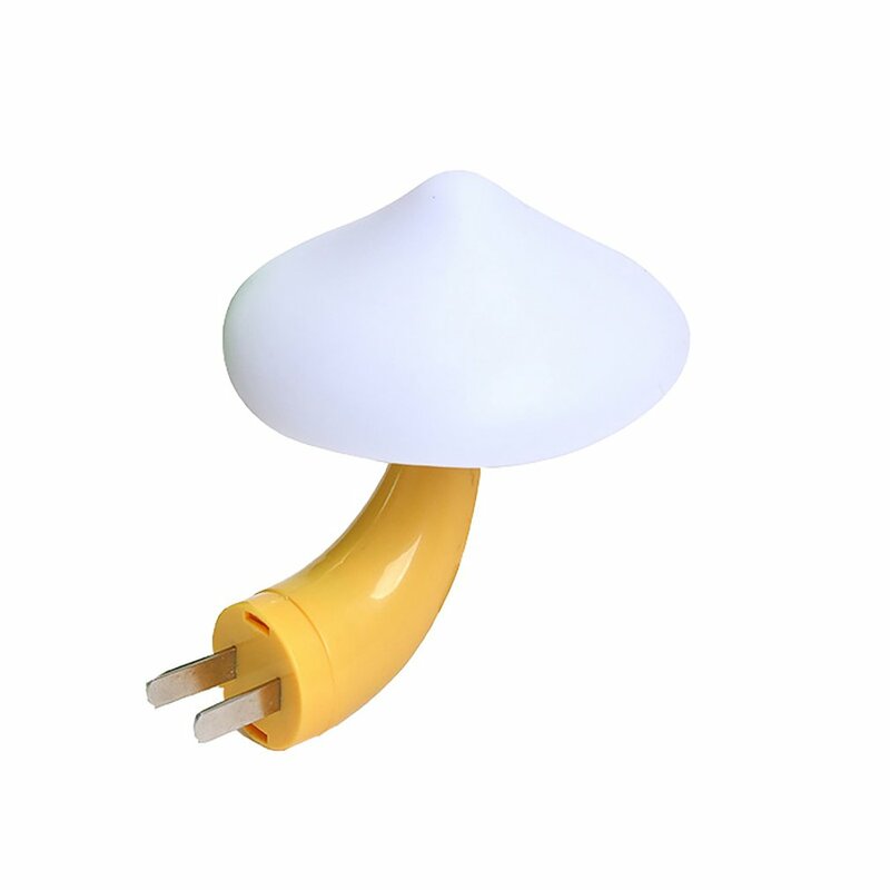 UE/EUA Plug Light Sensor Led Night Lamp Cogumelo AC110V-220V Amarelo Iluminação De Emergência Quarto Banheiro