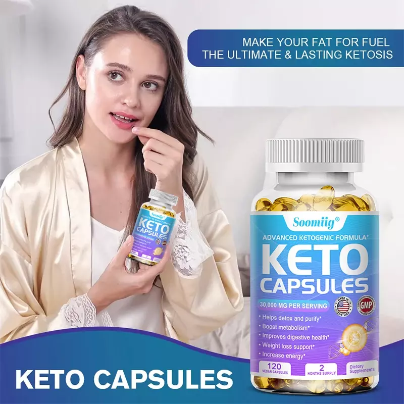 Capsule Keto-aiuta con peso sano, salute dell'apparato digerente, favorisce la disintossicazione, il metabolismo e il grasso come combustibile per l'energia