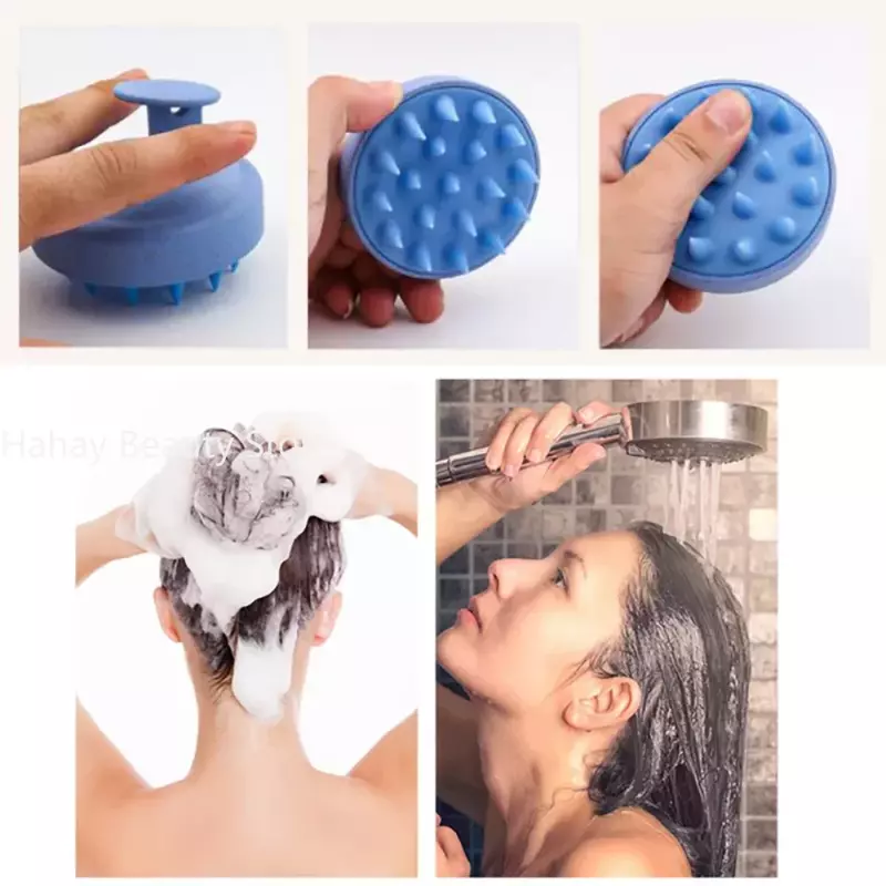 Silikon Shampoo Bürste Kopf Kopfhaut Massage Kamm Haar wäsche Kamm Körper massage Bürste Bad Dusch bürste Salon Friseur Werkzeug