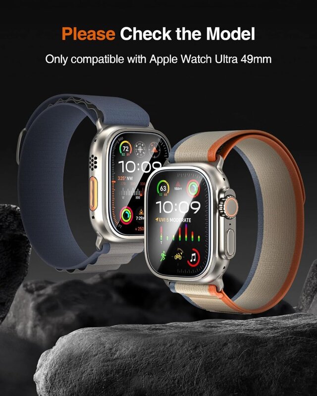 5Pcs HD Tempered Glass For Apple Watch Ultra 2 49mm Accessories Anti-Scratch Waterproof Screen Protector For iWatch Ultra 49 mm