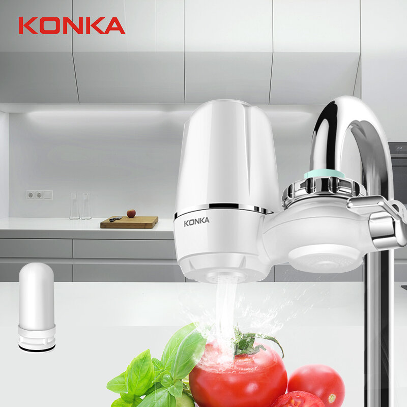 KONKA 1/4pc Filtro depuratore d'acqua rubinetto da cucina di ricambio lavabile Filtro ceramico a lunga durata a nove stadi pulito