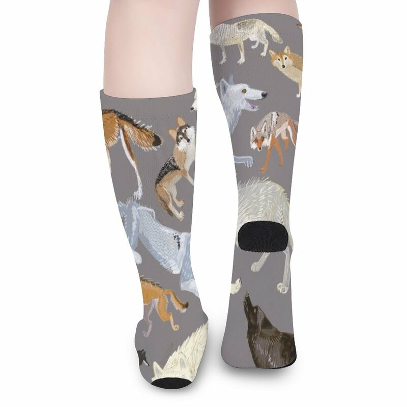 Wolves of the world Grey Socks Men′s sock Hiking boots funny gifts long socks man