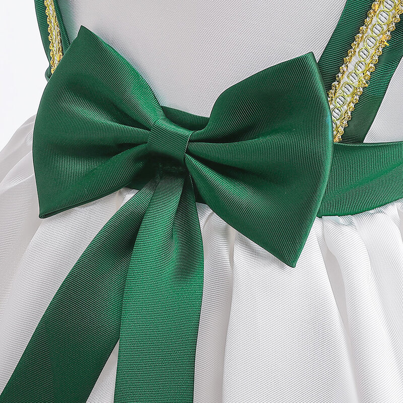 MQATZ-ropa de bebé con lazo verde para niña, vestido de princesa con flores para fiesta de noche, graduación, boda, dama de honor, vestido de baile de verano