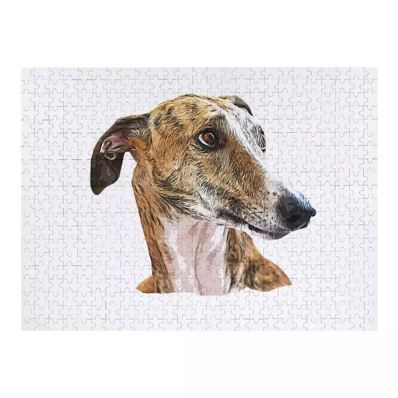 Greyhound Brindle Beauty Jigsaw Puzzle Personalised Jigsaw Wood Adults With Personalized Photo Puzzle