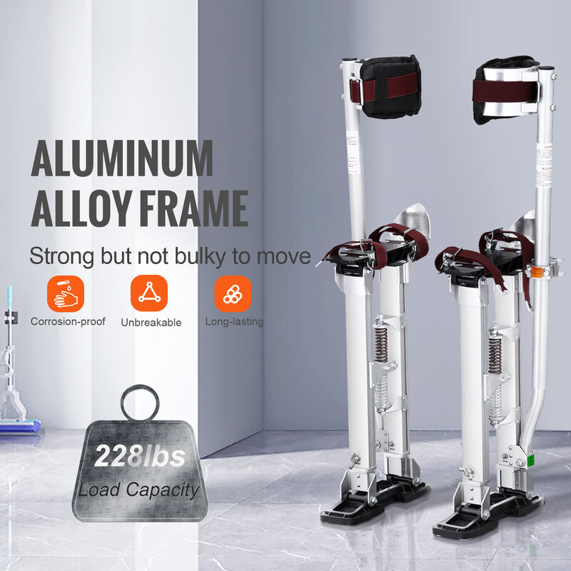 VEVOR-alumínio ajustável Drywall Stilts com joelheiras protetoras, durável e antiderrapante Sheetrock, casa e trabalho de escritório