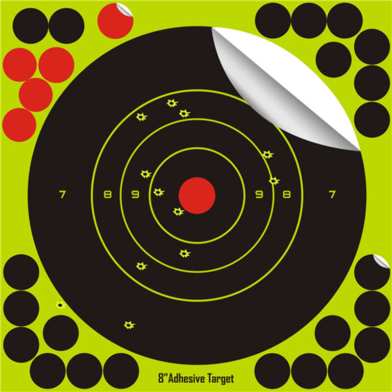 20 sticks per pack Splash flower target 8-inch adhesive Reactivity Shoot Target Aim for Gun / Rifle / Pistol Binders
