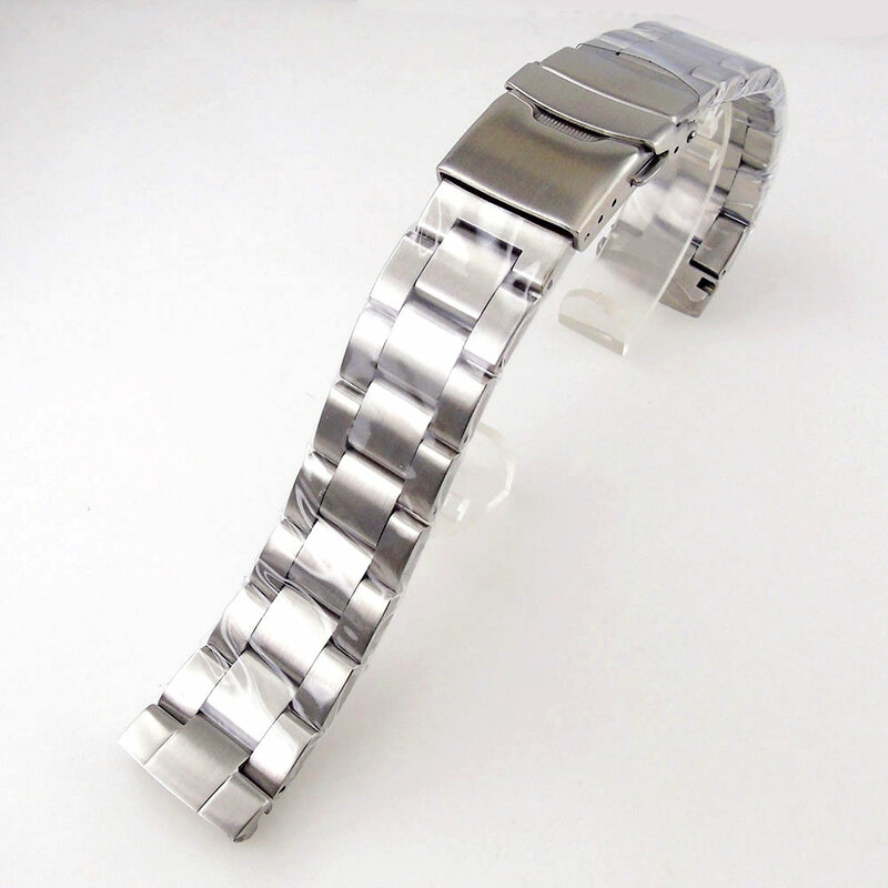 Nologo 62mas Watch Strap Belt Stainless Steel Bracelet for Tandorio Diving Waterproof Wristwatch Brush 316L Curved End Watchband