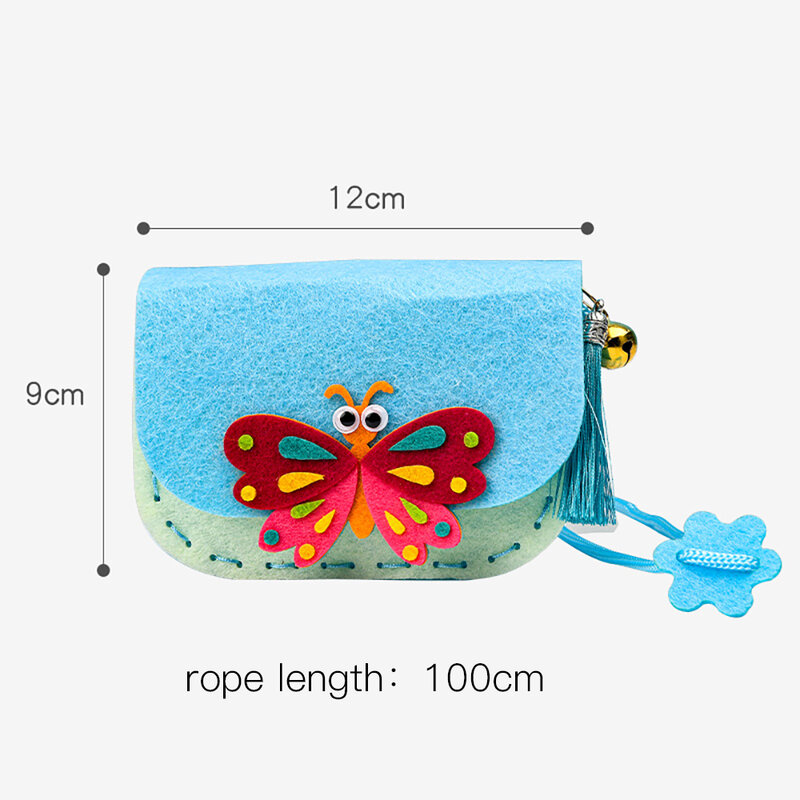 Ręcznie robione zestawy rzemieślnicze dla dzieci włókniny tkackie DIY zabawki filcowe torby Crossbody torby Montessori wczesna edukacja dla dzieci