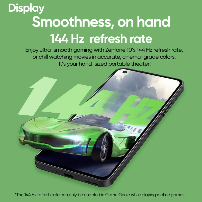 ASUS Zenfone 10 с 5,5-дюймовым дисплеем, процессором Snapdragon 8, ОЗУ 5 Гб, ПЗУ 5,9 Гц, 144 мАч