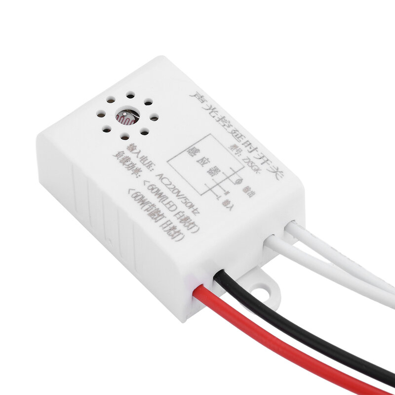 AC 220V 60W automatyczna kontrola światła dźwiękowego przełącznik opóźnienia fotoelektryczny moduł czujnika detektor sterowania głosem