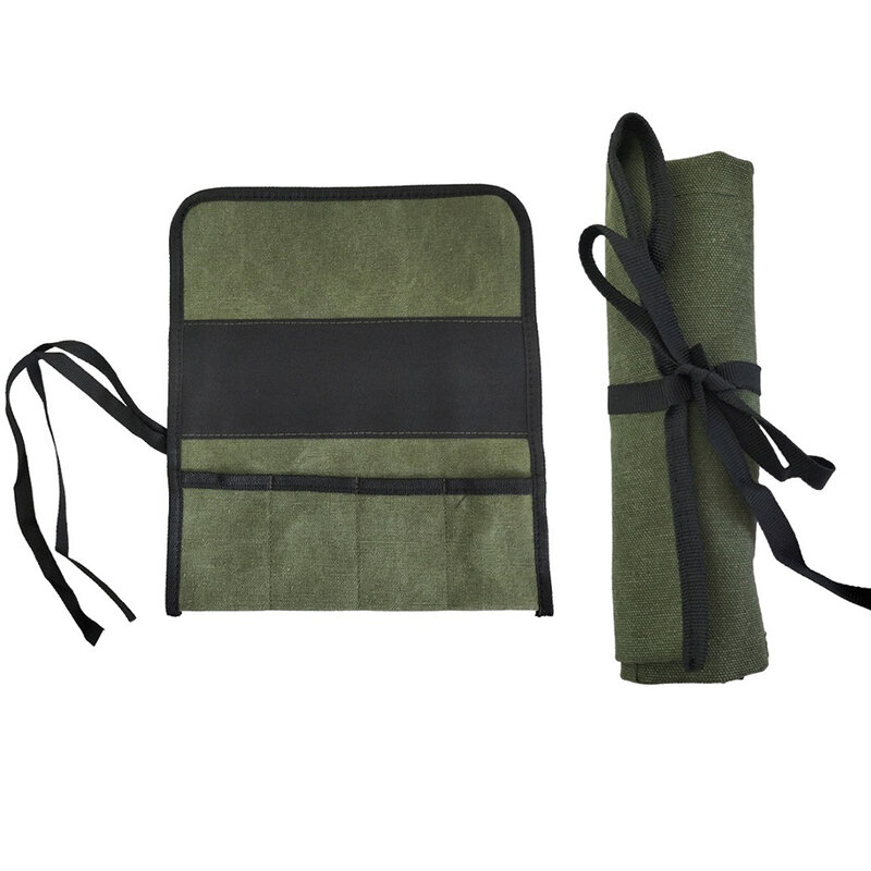 Bolsa de herramientas enrollable, accesorio para colgar, multiusos, múltiples bolsillos, organizar tela Oxford práctica, 33x27cm