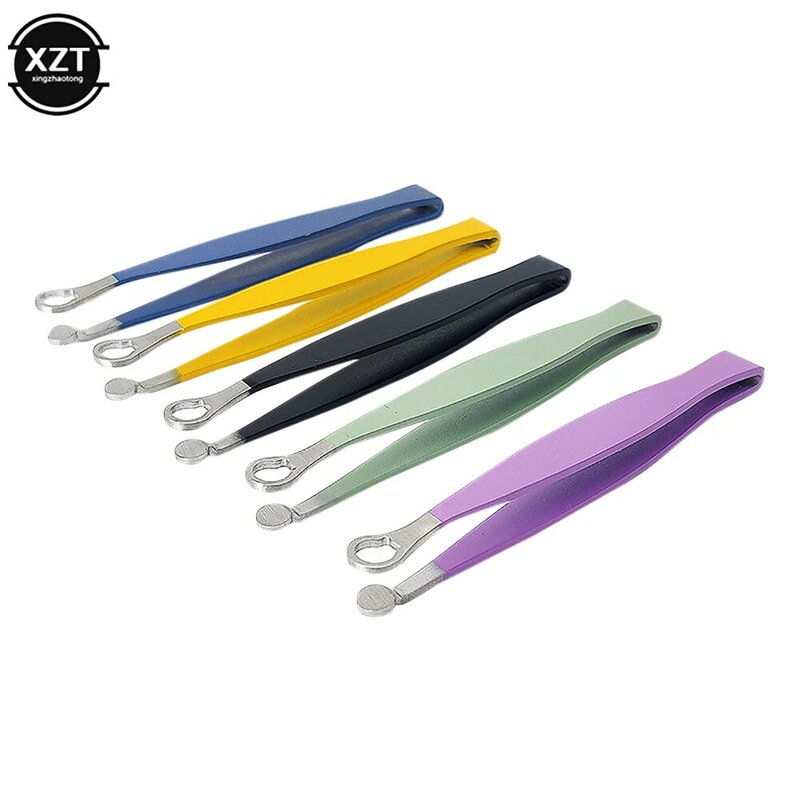 Universal Nose Hair Trimming Tweezers Stainless Steel Eyebrow Nose Hair Cut Manicure Facial Trimming Makeup Scissors Trimmer