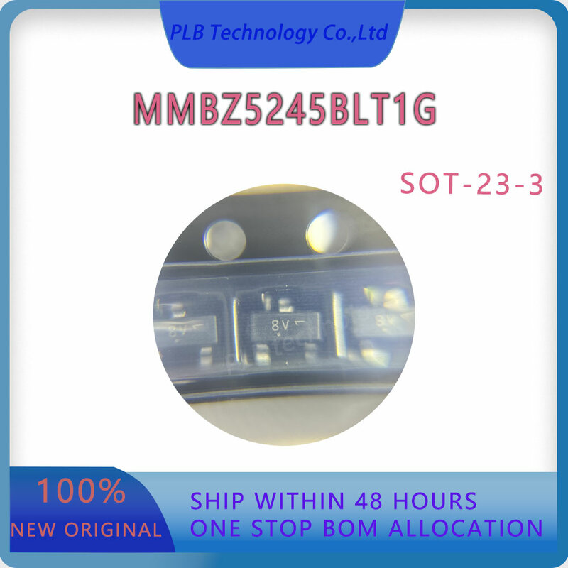 Chip Eletrônico IC Stock, MMBZ5245 Circuito Integrado, MMBZ5245BLT1G SOT-23, Diodos Zener, Novo, original