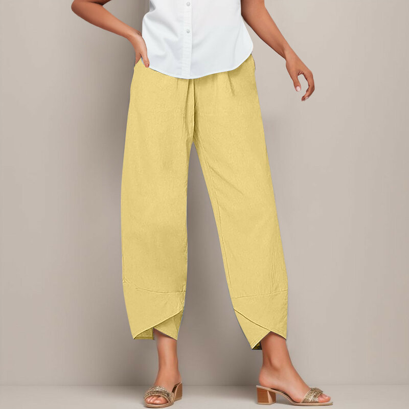 Women's Casual Loose Trousers Spring Summer High Waist Streetwear Trouser Fashion Solid Drawstring Wide Leg Female Long Pants
