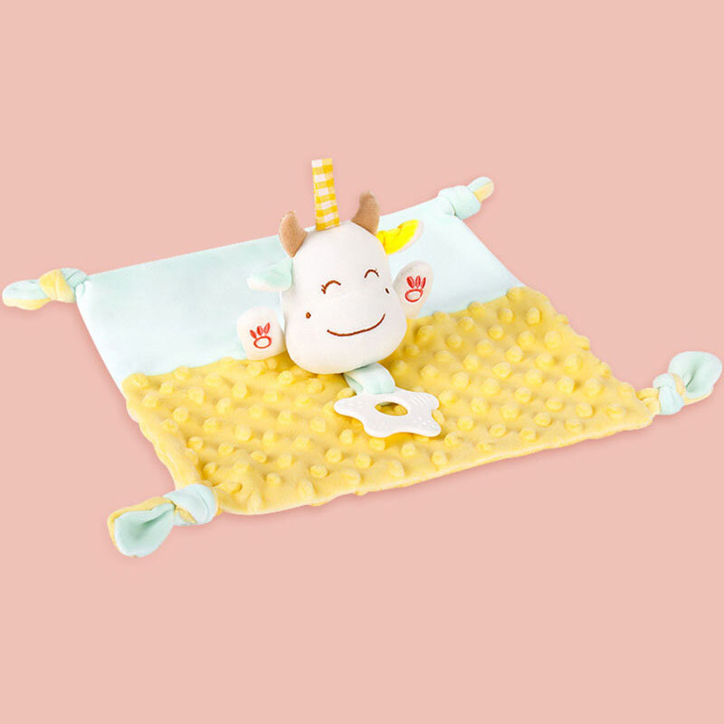 Dziecko pocieszyciel koc miękkie nadziewane noworodka śpiący zabawkowy królik zwierząt dzieci pluszowy koc niemowlę dziecko uspokoić ręcznik śliniaki
