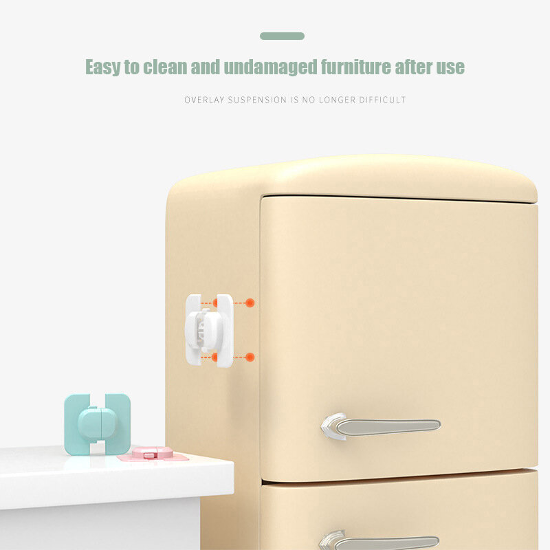 MELLocks-Armoires de réfrigérateur anti-ouverture pour enfants et bébés, boucles de sécurité multifonctions anti-pincement, nouveau, 1PC