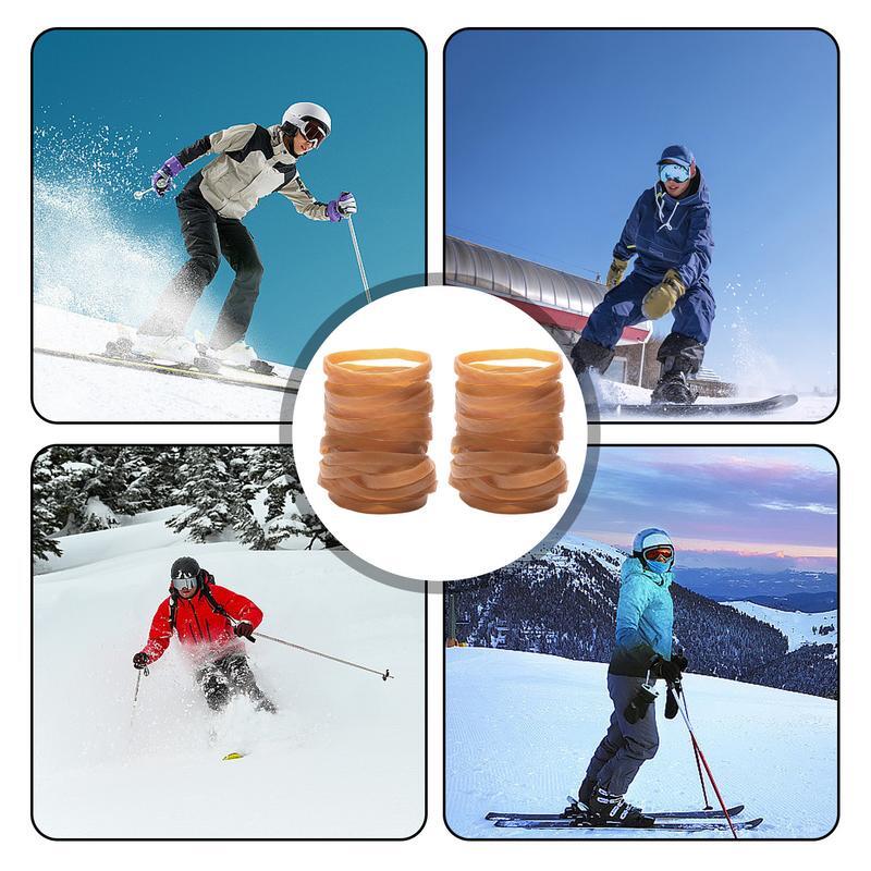 Ski brems halter 30 stücke Gummiringe Brems halter bänder Brems band für Ski bindung Ski ausrüstung Elastizität sband im Freien
