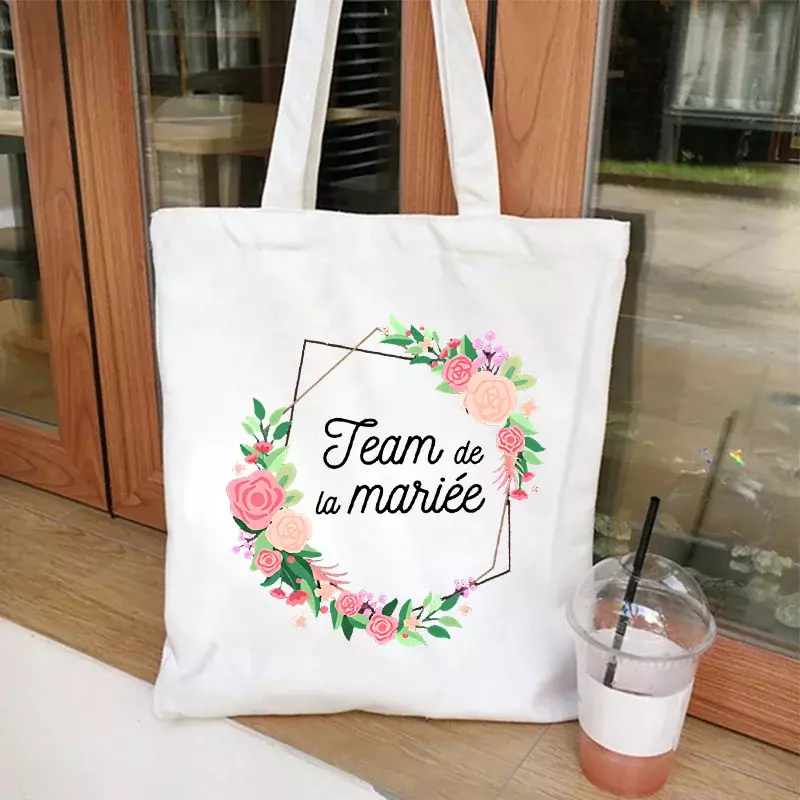 Evjf Taschen Team Braut Bachelorette Einkaufstaschen Einkaufstasche für Frauen Handtaschen La Mariee Grafik Einkaufstasche für Junggesellen abschied