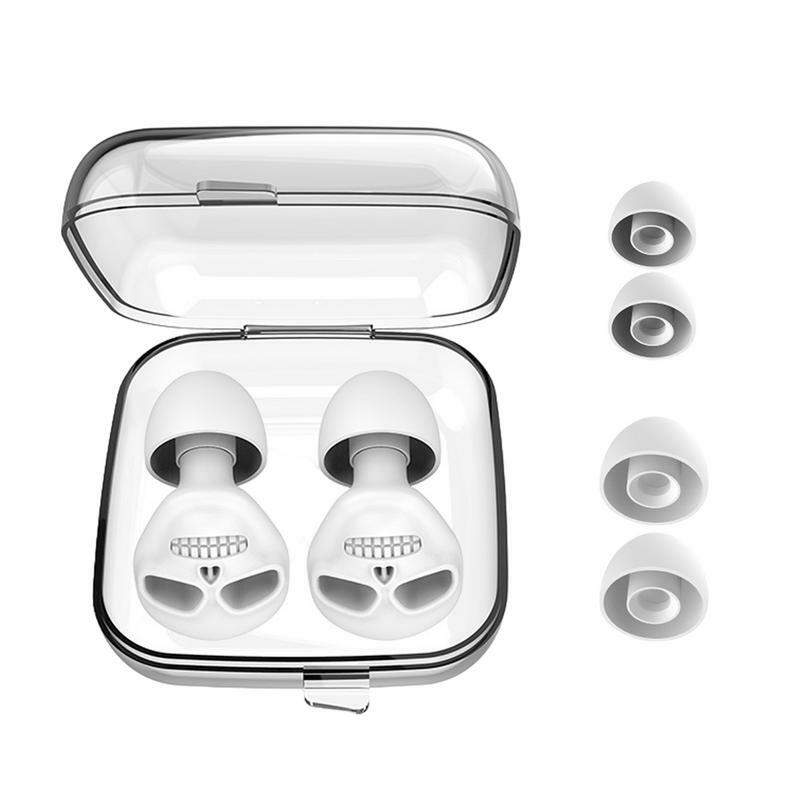 Tampões auriculares de silicone para cancelamento de ruído, Design do crânio, Tampões auriculares para avião, Proteção auditiva suave