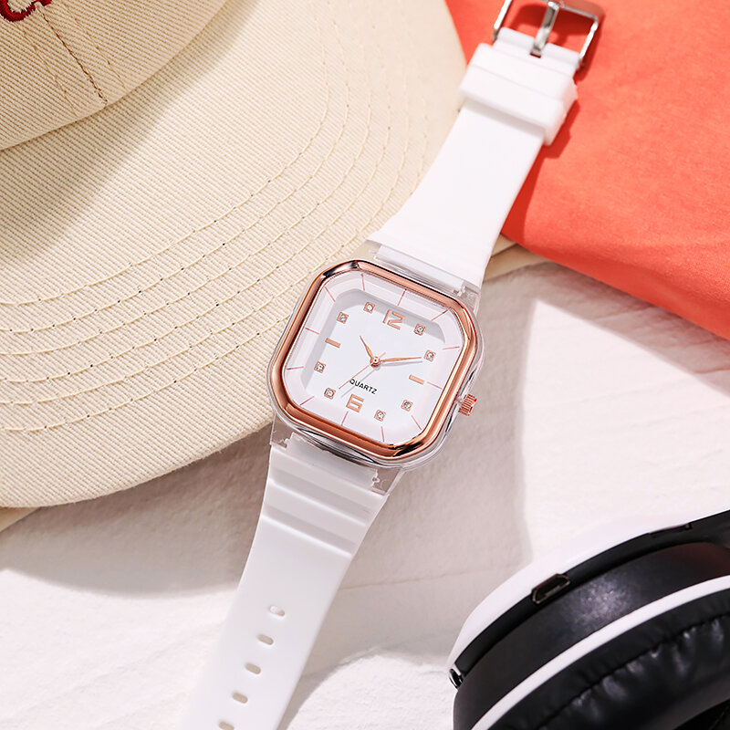 Square Dial Watch Couple Luxury Simple Fashion Quartz Wrist Watch