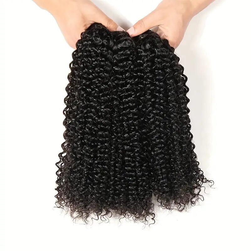 Rebecca Indian Kinky bundel rambut alami hitam bundel rambut ekstensi 100% alami Remy rambut manusia dapat membeli 3 atau 4 bundel