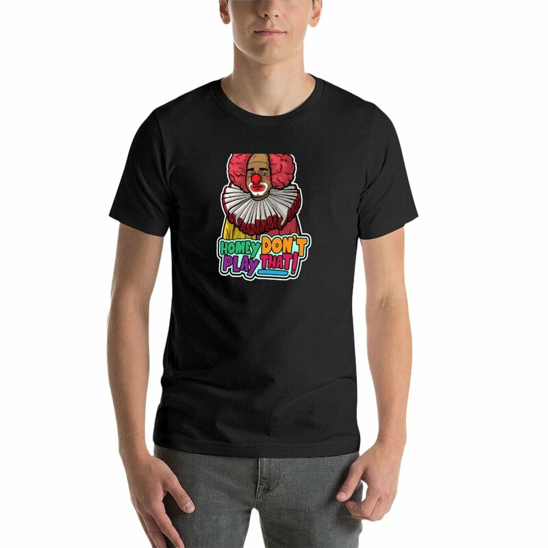 T-shirt en coton avec imprimé de chat pour homme, haut estival avec image de ey the Clown, nouvelles zones