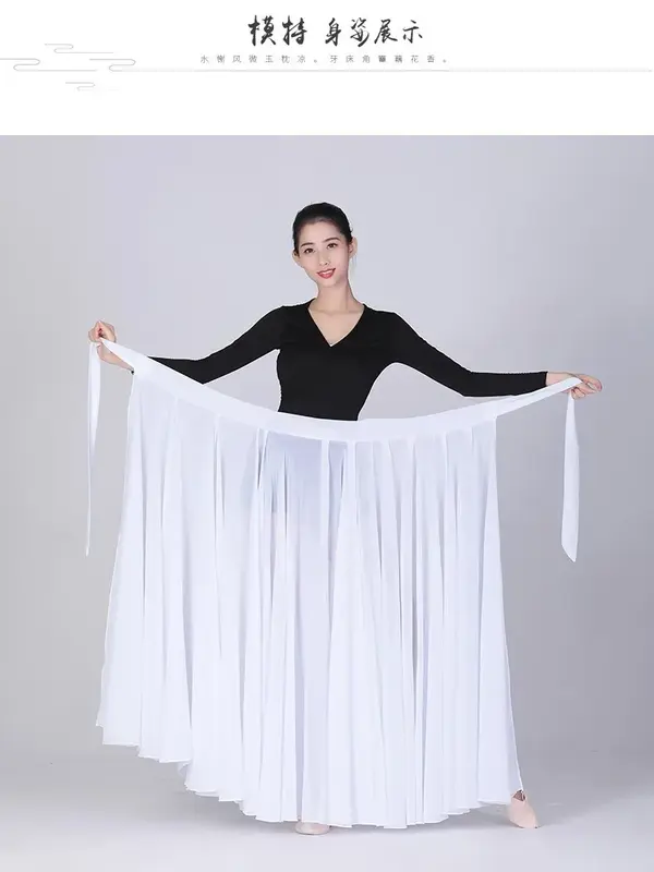 XSilk-Vêtements de pratique de danse Iang, Tablier, Costume de performance d'arts martiaux Uyghur, Grande jupe balançoire, Robe demi-longueur, 1 pièce