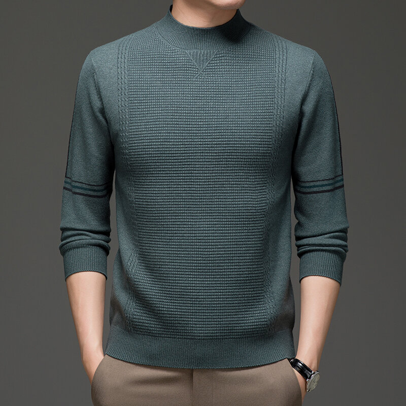 Men's Knitted Sweater Autumn and Winter New Base Sweater Slim Fit, Fashionable and Stylish Pullover Knit Base