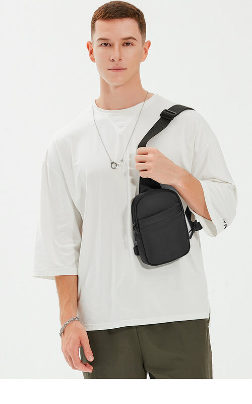 Bolsa de cintura multifuncional para homens e mulheres, bolsa de peito, bolsa de viagem ao ar livre, casual, tiracolo, mochila pequena, bolsa de sling, 2 em 1