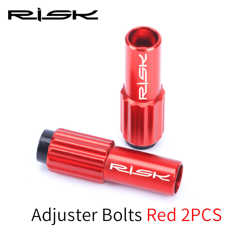 RISK-adaptador ajustador de Cable en línea para bicicleta de montaña y carretera, perno de ajuste, desviador, Cable de freno de cambio, 4mm, 2 unids/lote por paquete