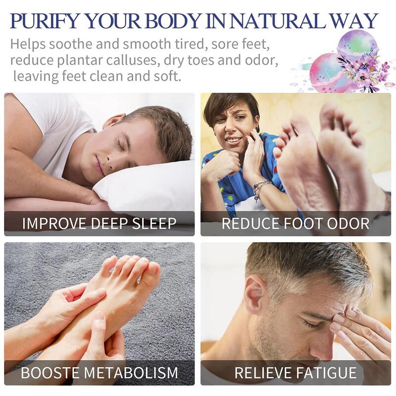 6pcs/1box Natural Herbal Essential Oil Foot Bath Effervescent Tablets  Drainage Ginger Foot Soak Foot Spa Foot Care body Care