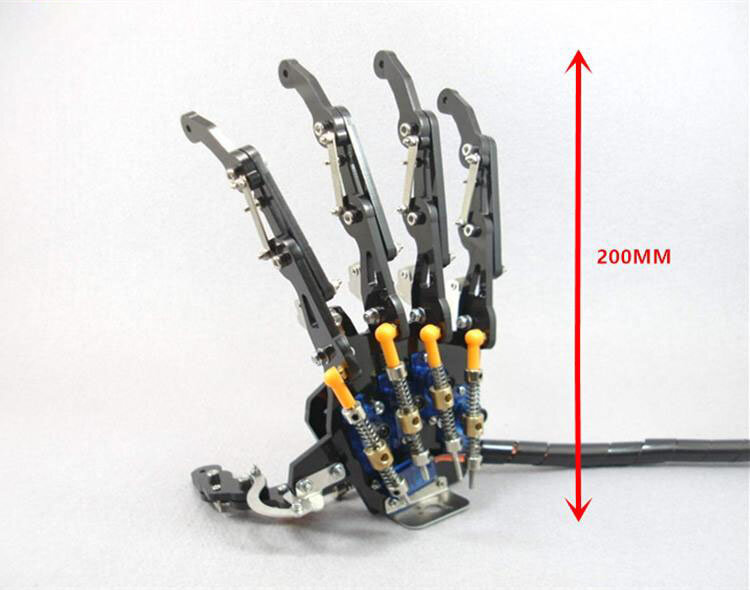 5 dof Robot ชุดหุ่นยนต์ห้านิ้วสำหรับการศึกษาหุ่นยนต์กลไกโลหะสำหรับการเขียนโปรแกรม DIY แขนซ้ายและขวา