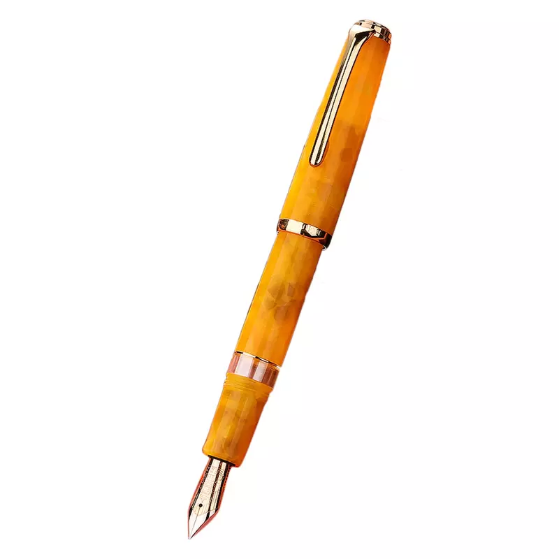 Hongdian N1S acrílico pistão caneta-tinteiro, requintado caligrafia caneta, material de escritório escolar, canetas retro, EF Nib, azul, vermelho, verde, 0,5mm