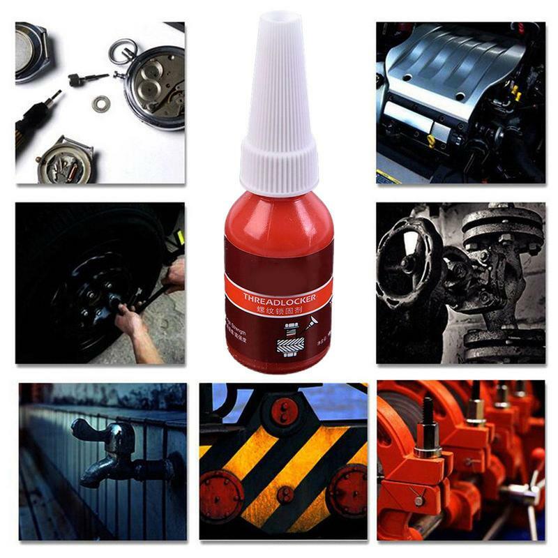 Red Threadlocker Glue Stick, Selante de rosca automotiva, Cola metálica, Adequado para a maioria dos metais, Uso