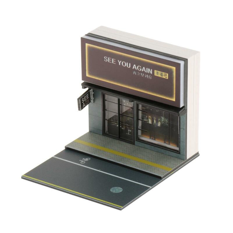 Modelos miniatura do cenário de rua, Diorama, decoração do estacionamento, 1:64